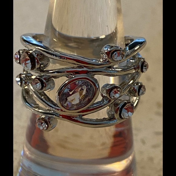 stunning sterling silver over copper ring with zicron Stones a… - Picture 2 of 15